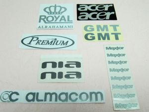 3C  metal thin word sticker